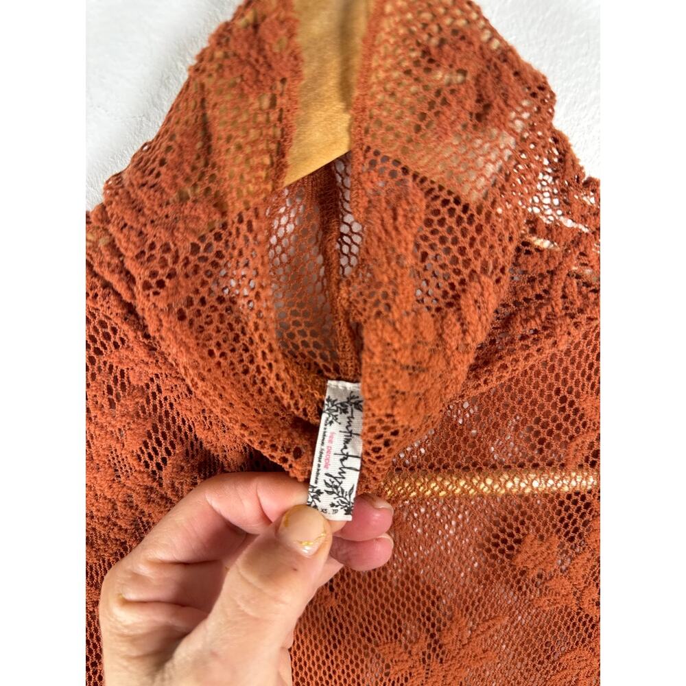 Free People Sweet Secrets Lace Layering Turtleneck Top,  XS - Picture 3 of 8